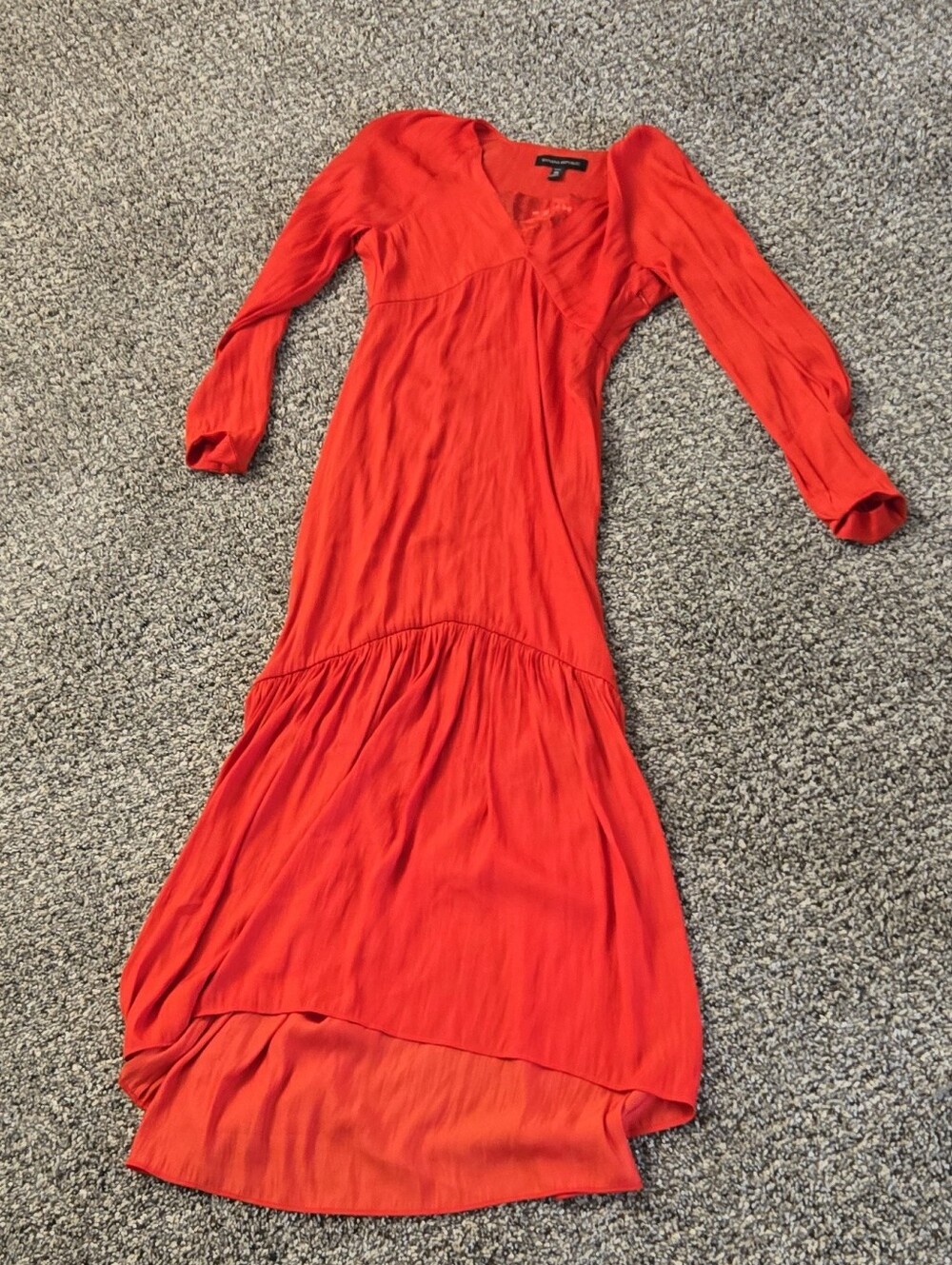 Banana Republic Women’s Red Long Sleeve Maxi Dress